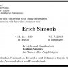 Simonis Erich 1930-2013 Todesanzeige